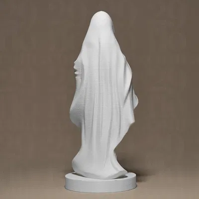 Tượng Thánh Maria với hiệu ứng Fuzzy Skin