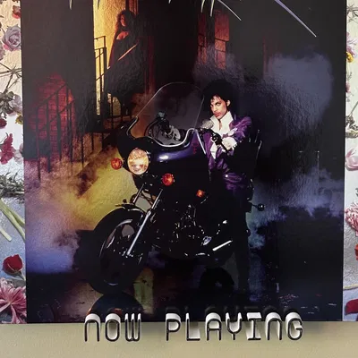 Giá đỡ đĩa nhạc treo tường trong khi phát nhạc