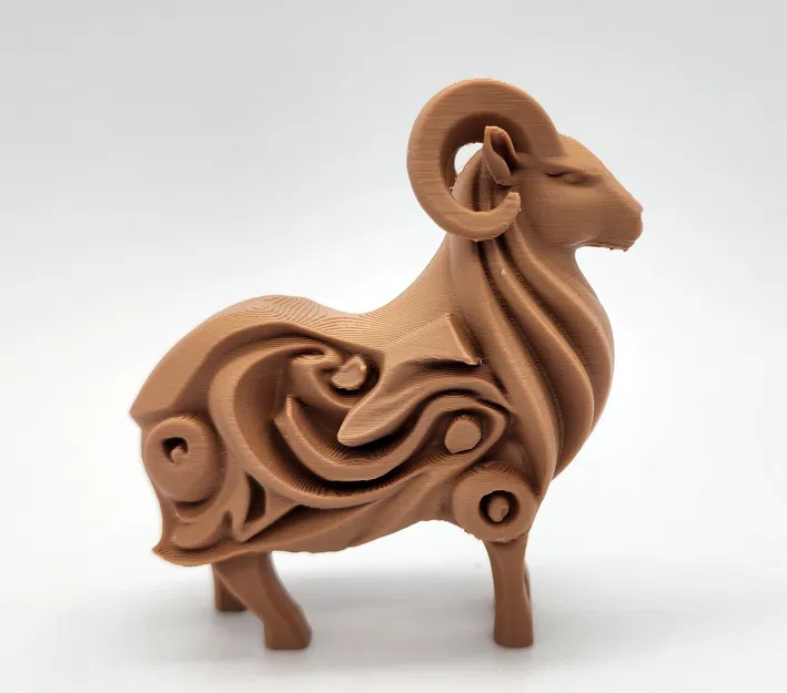 Tượng cừu khắc gỗ phong cách Viking - Image 2