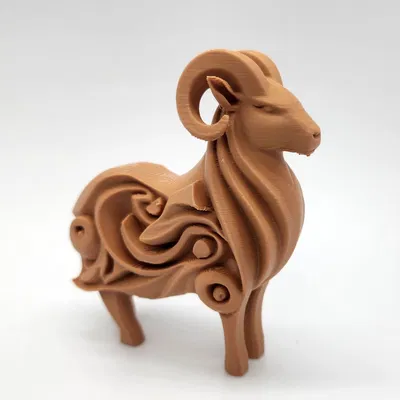 Tượng cừu khắc gỗ phong cách Viking