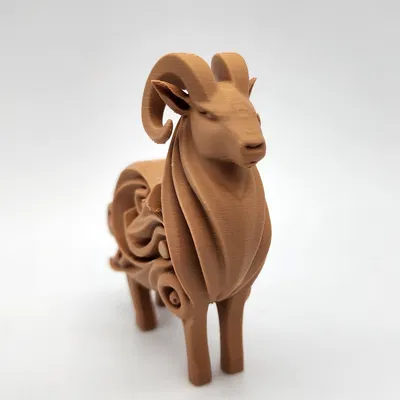 Tượng cừu khắc gỗ phong cách Viking