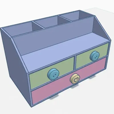 Hộp đựng kim chỉ chia thành ba phần tiện lợi cho việc in 3D