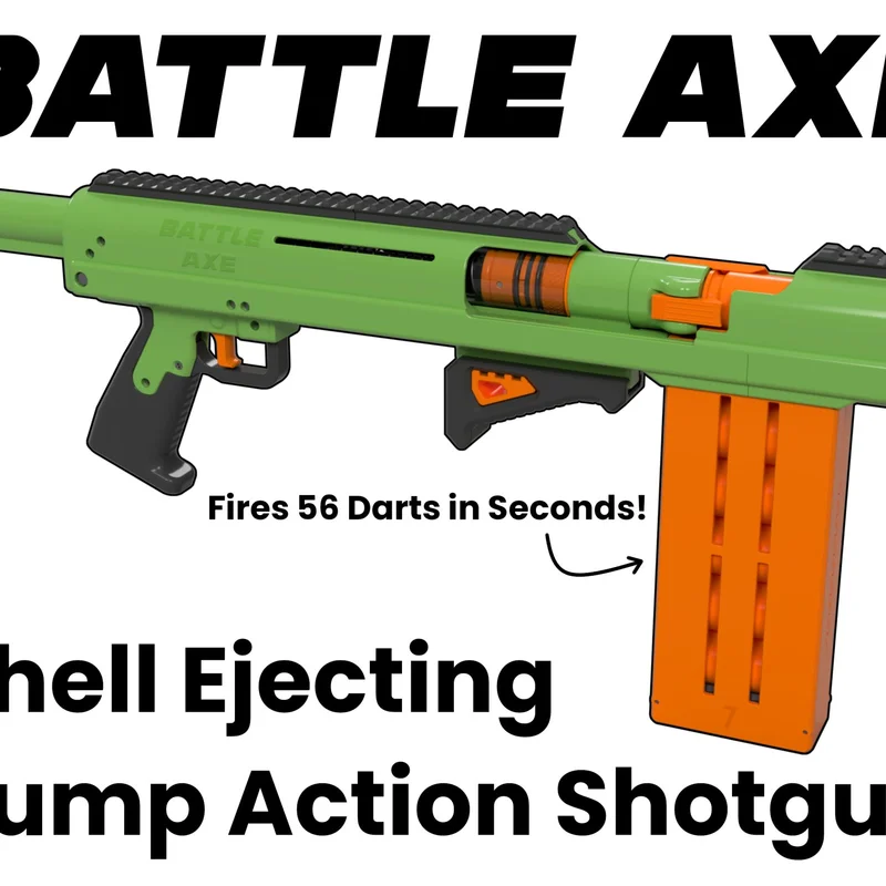 Rìu Chiến - Súng Shotgun Nerf In 3D Bắn Shell Silly