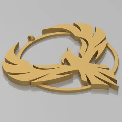 Mặt dây chuyền phượng hoàng in ấn hai màu vật liệu