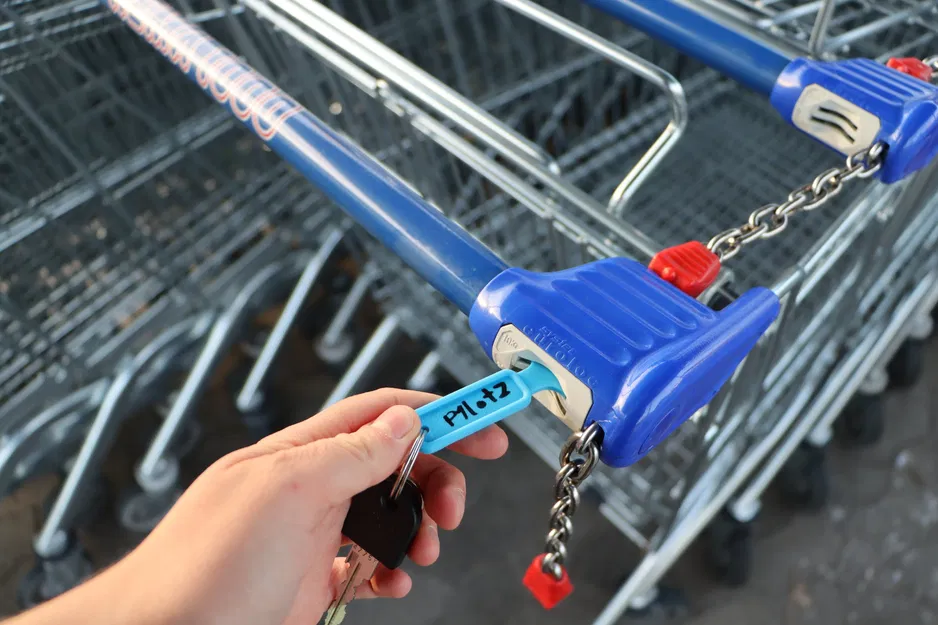 **Tiền xu giỏ hàng có thể tháo rời / Chìa khóa xe đẩy** - Image 2