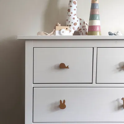 Núm cửa hình động vật dễ thương cho nội thất IKEA Hemnes