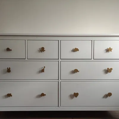 Núm cửa hình động vật dễ thương cho nội thất IKEA Hemnes