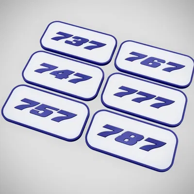 Biển số Boeing cổ điển với thiết kế hai màu