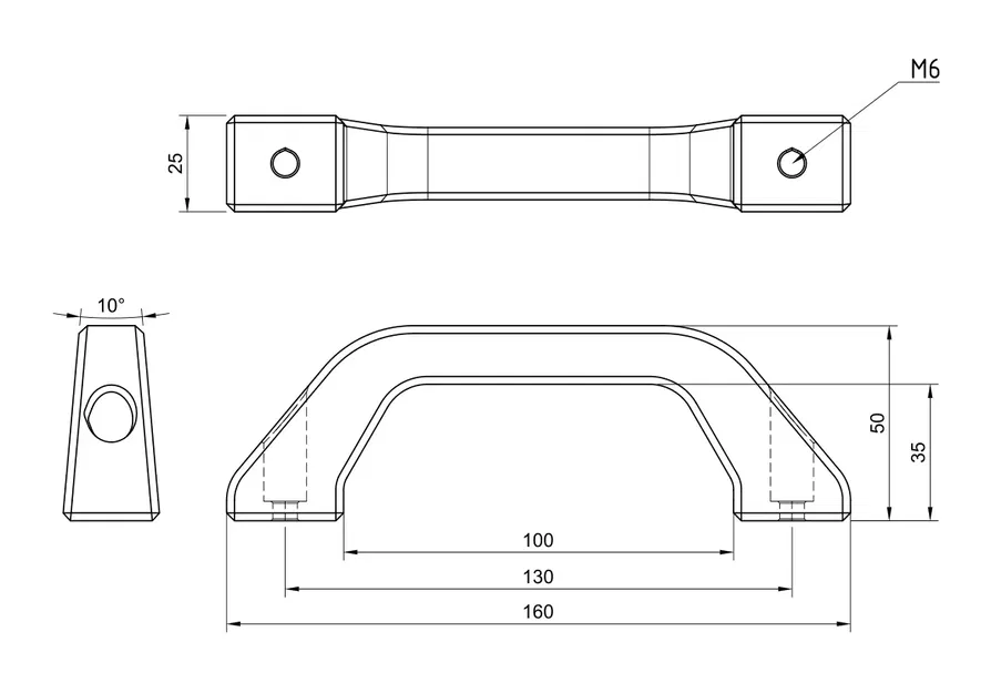 Tay cầm đùn 3030 dài 130mm cho máy in 3D - Image 3