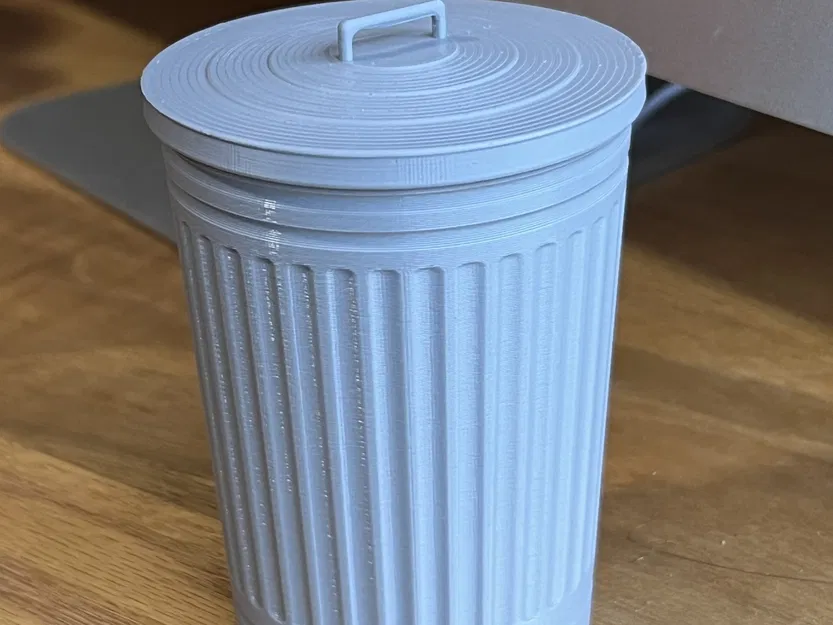 Thùng rác mạ kẽm in chế độ bình hoa - Image 1