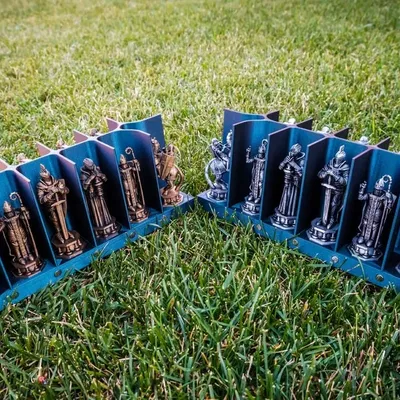 Cờ vua phù thủy Harry Potter với hộp lưu trữ