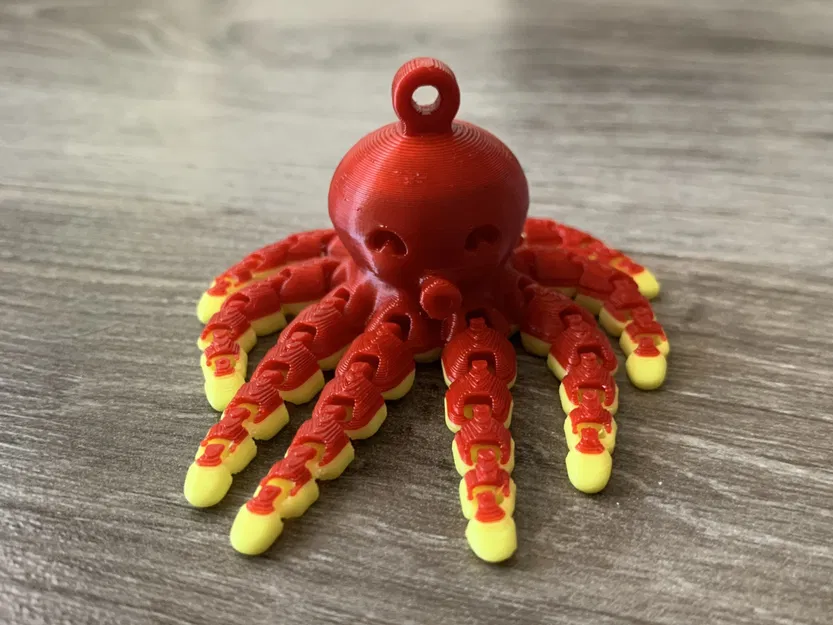 Móc khóa bạch tuộc khớp nối độc đáo - Image 2