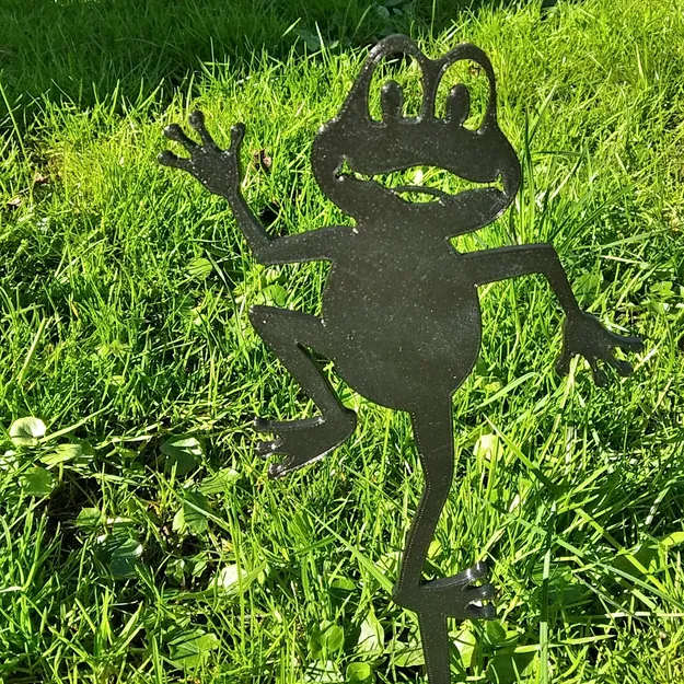 Silhouette ếch trang trí cho vườn và chậu hoa - Image 1