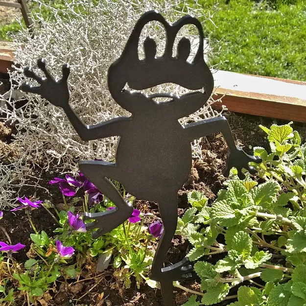 Silhouette ếch trang trí cho vườn và chậu hoa - Image 3