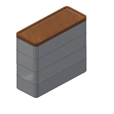 Hộp trang sức xếp chồng tiện lợi bằng gỗ sồi