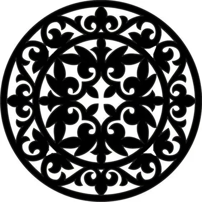 Mẫu cửa sổ hoa hồng Gothic 15 trang trí bàn