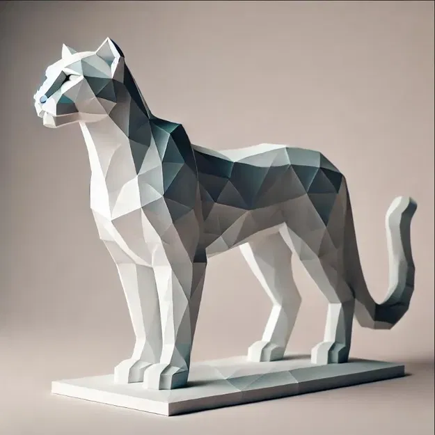 Puma thấp poly với thiết kế nghệ thuật độc đáo - Image 1