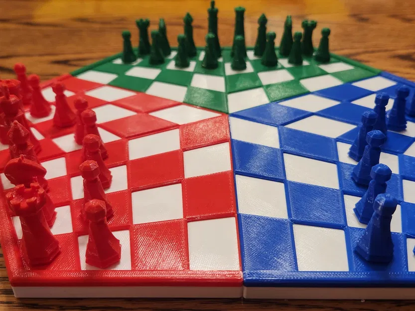 Bàn cờ vua từ tính cho 3 người chơi - Image 4