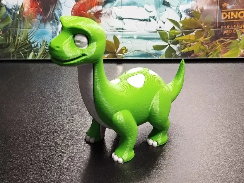 Khủng long Bronto hai màu với đầu đùn đơn - Image 1