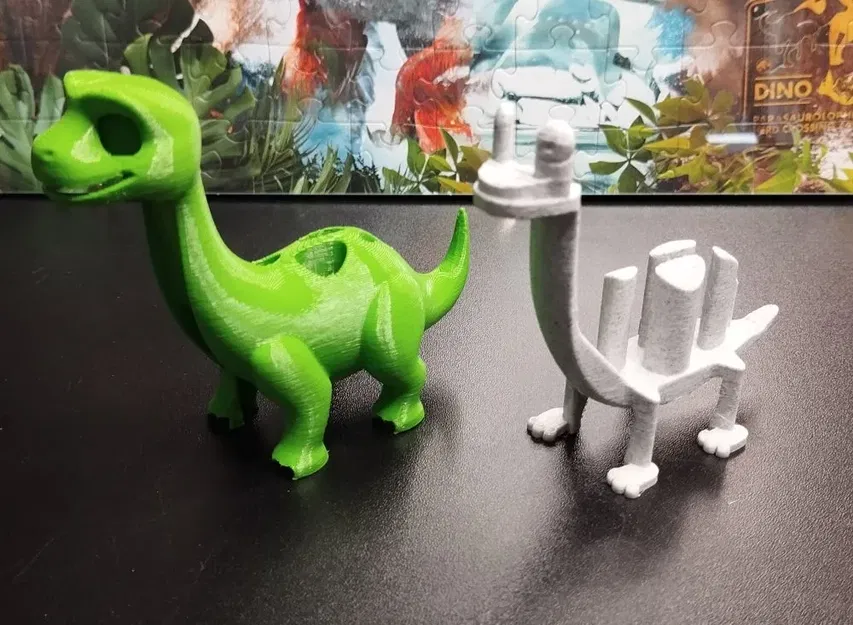 Khủng long Bronto hai màu với đầu đùn đơn - Image 2