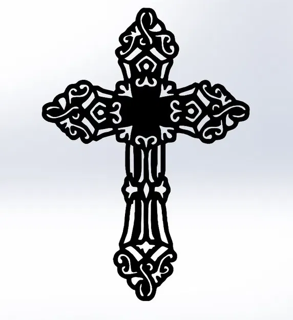 Biểu tượng thánh giá hoa trang trí lễ Phục Sinh 2D - Image 1