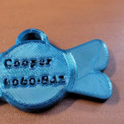 Thẻ tên chó tùy chỉnh với file SolidWorks