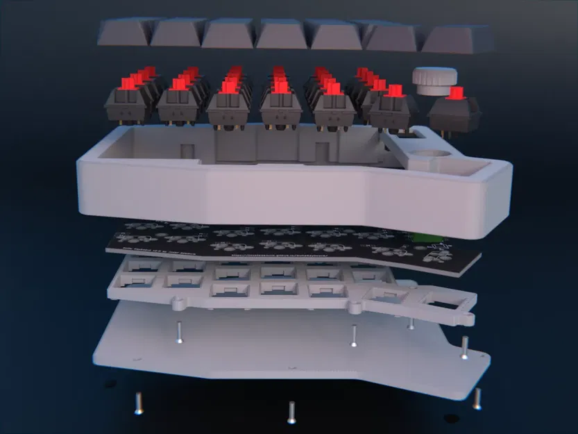 Vỏ bàn phím Sofle v2 in 3D cho bàn phím chia tách DIY - Image 3