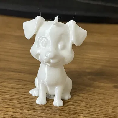 Mô hình chó ngồi chuẩn bị sơn tay