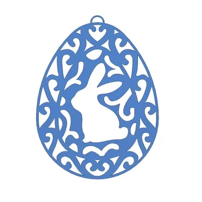 Thỏ Phục Sinh trong quả trứng trang trí lễ Phục Sinh