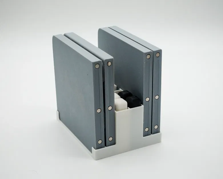 Bộ cờ vua tối giản với bàn cờ phân đoạn và giá đỡ quân... - Image 8