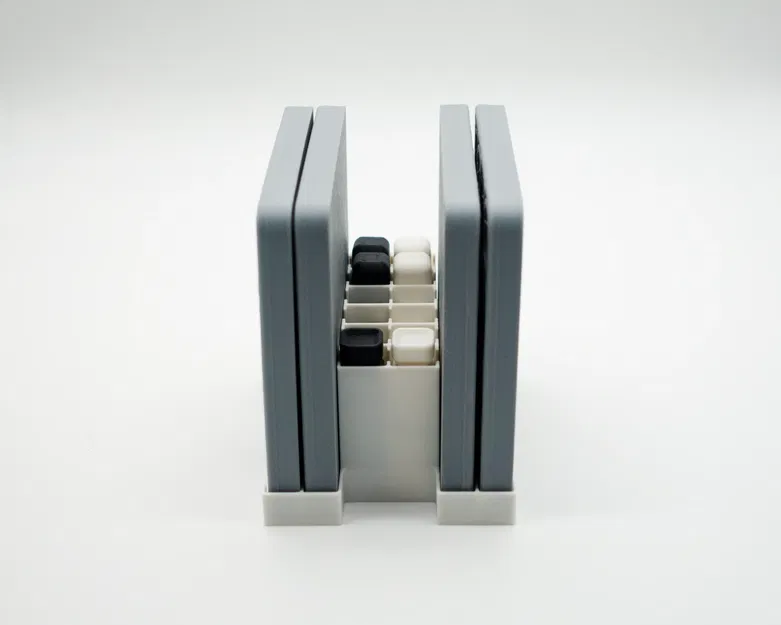 Bộ cờ vua tối giản với bàn cờ phân đoạn và giá đỡ quân... - Image 9