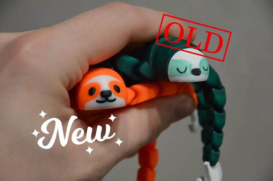 Nhân vật lười đa vật liệu Flexi Sloth - Image 1