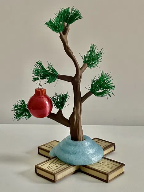 Cây thông Giáng sinh Charlie Brown với chân đế đơn giản - Image 1