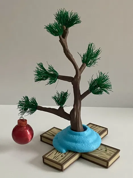 Cây thông Giáng sinh Charlie Brown với chân đế đơn giản - Image 2