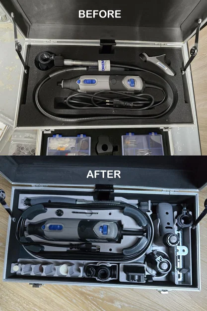 Giá đỡ cho Dremel 4000/4250 và Dremel 225 trong hộp Gridfinity - Image 2