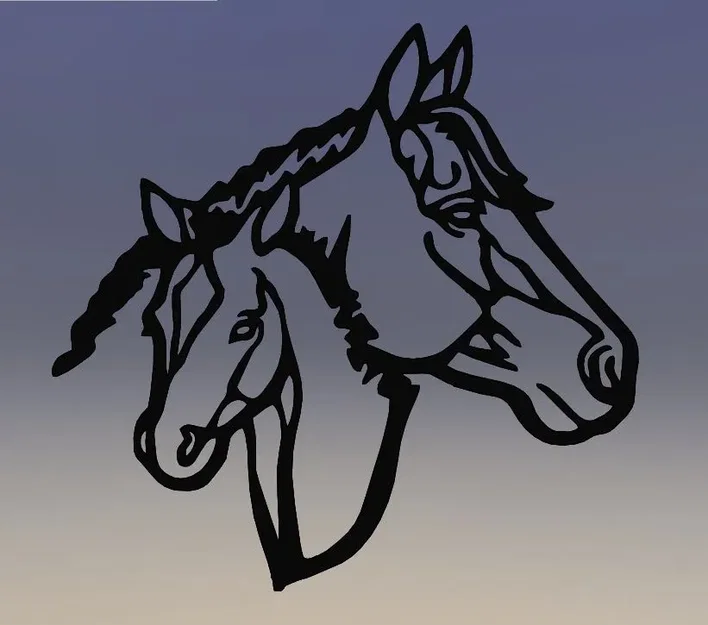 Ngựa và ngựa con trong nghệ thuật 2D, tranh treo tường - Image 3