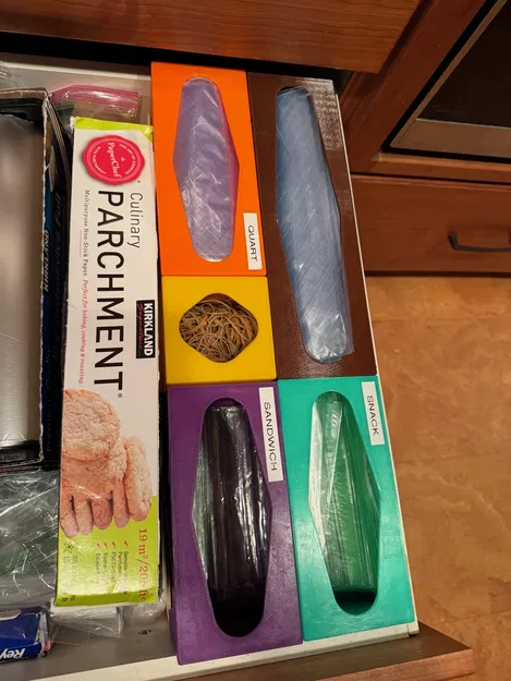 Hộp đựng và phân phát túi Ziplock trong ngăn kéo - Image 4