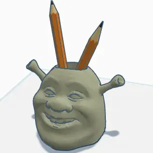 Giá đỡ bút hình mặt Ogar Shrek dễ thương