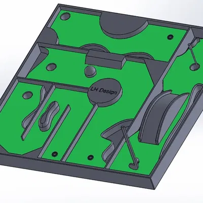 Trò chơi mini golf trên bàn với mô hình in 3D