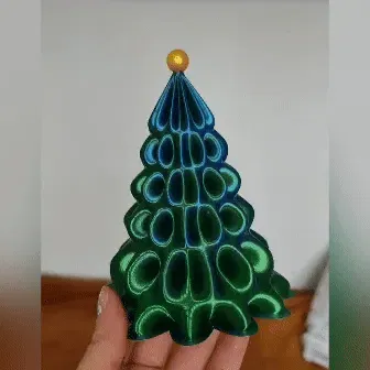 Cây thông Giáng sinh in chế độ bình hoa