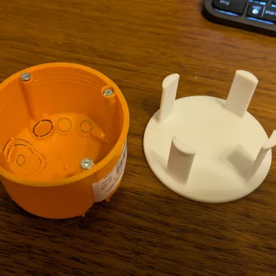 Nắp đậy cho hộp tường rỗng Ø75 với nắp lò xo