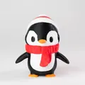 Penguin dễ thương với khăn quàng cổ và mũ len - Thumbnail 5