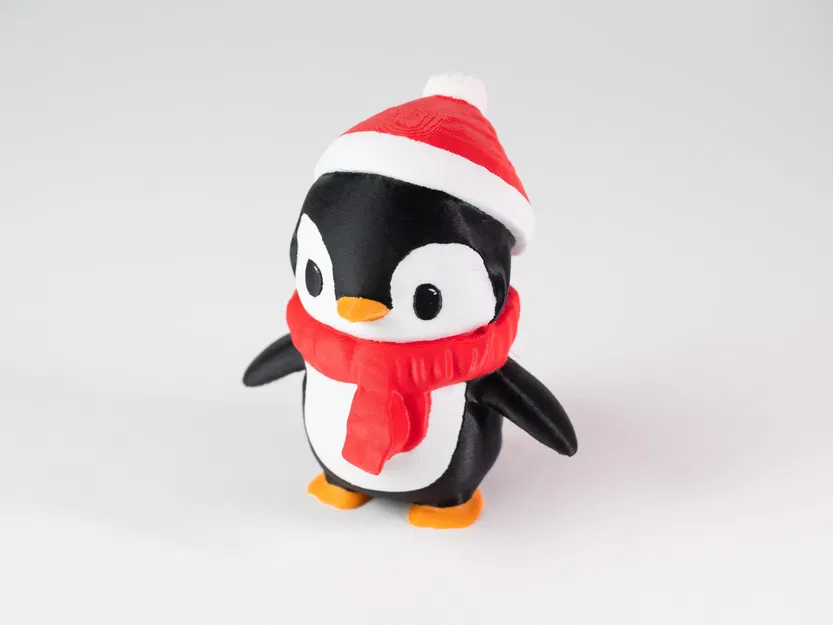Penguin dễ thương với khăn quàng cổ và mũ len - Image 6