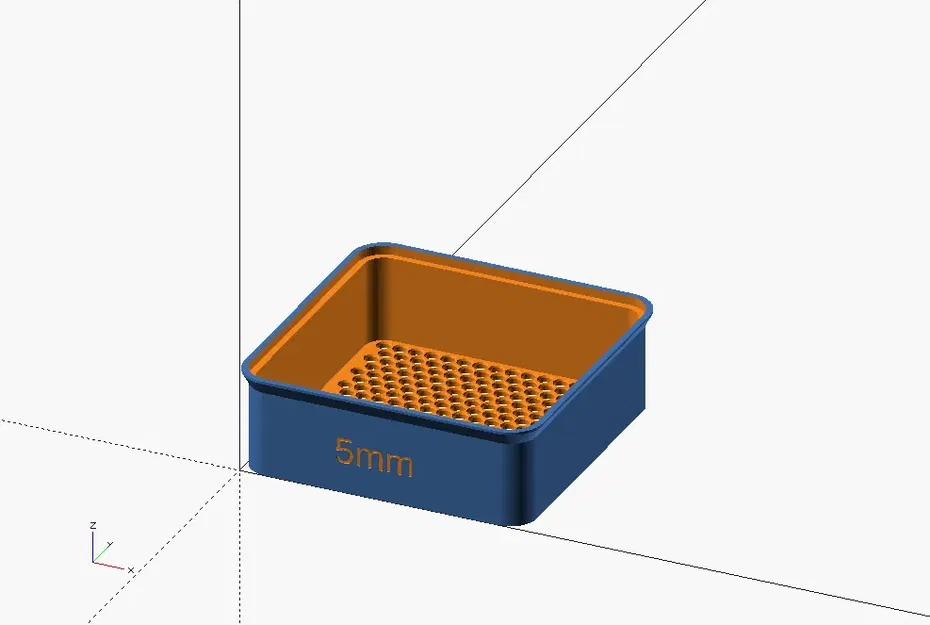 Sàng lọc dạng tham số 5mm thiết kế bằng OpenSCAD - Image 4