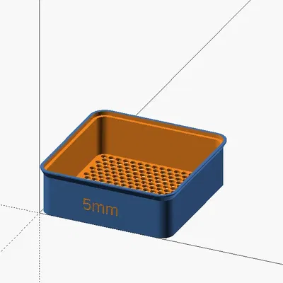 Sàng lọc dạng tham số 5mm thiết kế bằng OpenSCAD