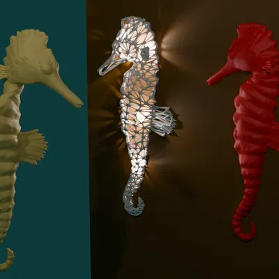 Mô hình cá ngựa trang trí cho bể cá văn phòng