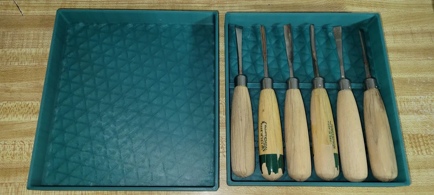 Hộp đựng dao khắc gỗ 6 chiếc - Image 1