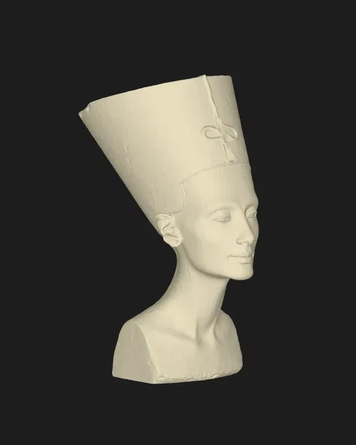 Tượng bán thân nữ hoàng Nefertiti trên bệ đỡ - Image 5