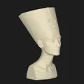 Tượng bán thân nữ hoàng Nefertiti trên bệ đỡ - Thumbnail 5