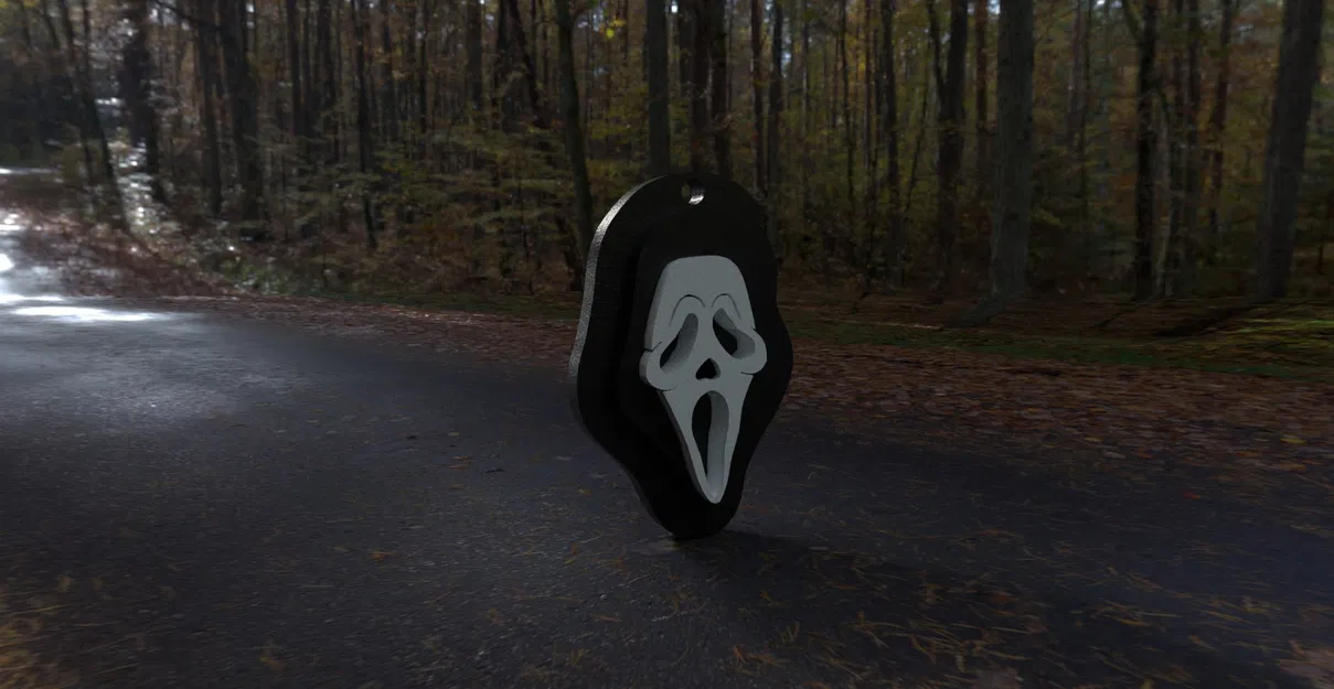 Móc khóa mặt ma Ghost Face độc đáo - Image 2